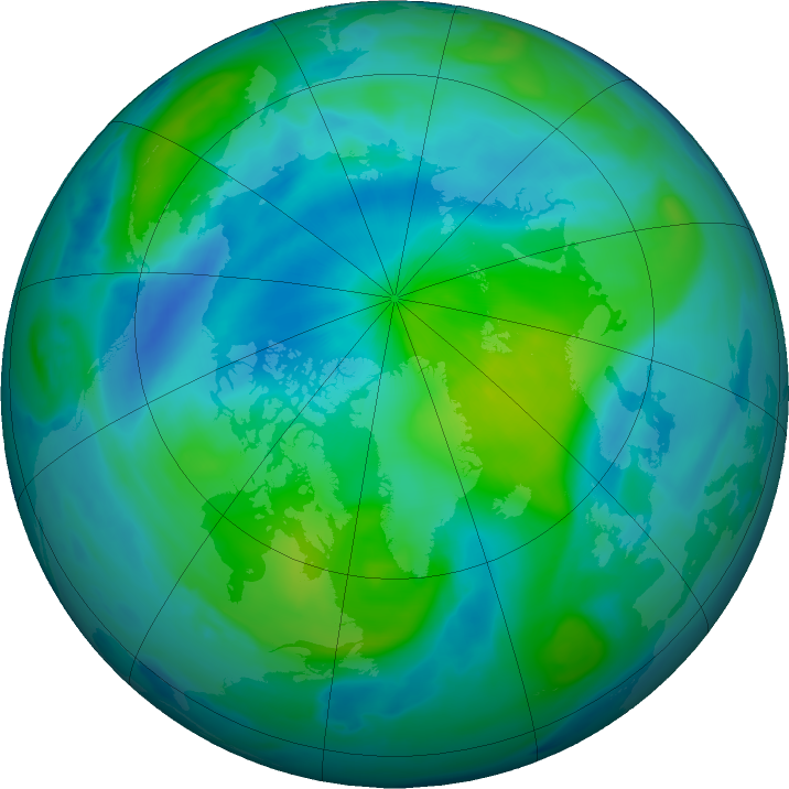 Arctic ozone map for 15 September 2020